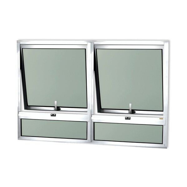 Janela De Alumínio Maxim-ar Com Bandeira 80x120cm Vidro Mini