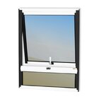 Janela De Alumínio Maxim-ar Com Bandeira 80x80cm Vidro Espelh