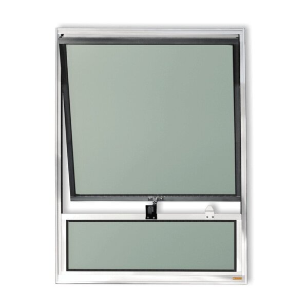 Janela De Alumínio Maxim-ar Com Bandeira 80x80cm Vidro Mini B