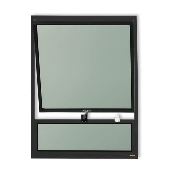 Janela De Alumínio Maxim-ar Com Bandeira 80x80cm Vidro Mini B