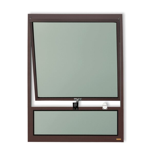 Janela De Alumínio Maxim-ar Com Bandeira 80x80cm Vidro Mini B