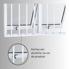 Janela De Aluminio Maxim-ar Duplo 60x118cm Com Grade Lucasa A