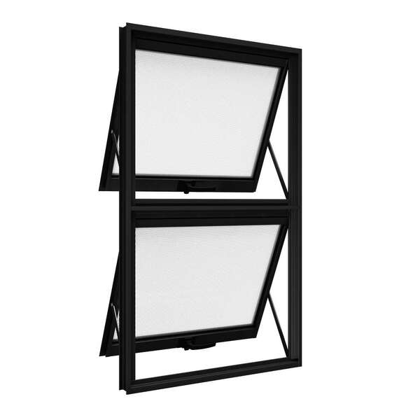Janela De Alumínio Maxim-ar Duplo Vertical 118 X 60 X 5,5 Cm
