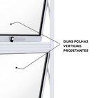 Janela De Alumínio Máximo Ar Duplo Vertical 100x60cm Lucasa I