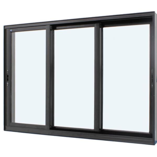 Janela De Alumínio Maxx 03 Folhas Móveis Preto - 120x160