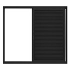 Janela De Alumínio Preto Veneziana De Correr 3 Folhas Móveis