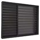 Janela De Alumínio Preto Veneziana De Correr 3 Folhas Móveis