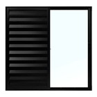 Janela De Alumínio Preto Veneziana De Correr 3 Folhas Sem Gra