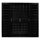 Janela De Alumínio Preto Veneziana De Correr 6 Folhas Com Gra