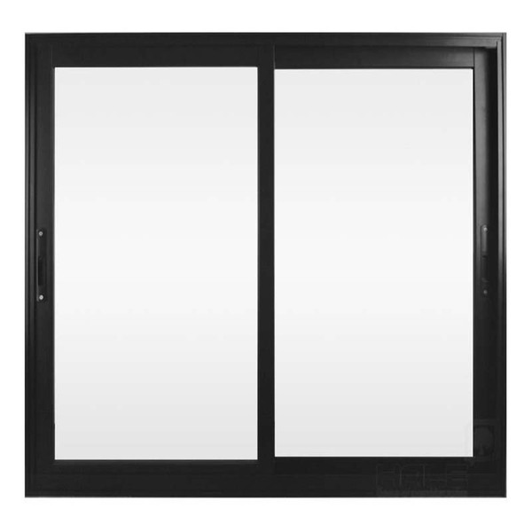 Janela De Alumínio Preto Vitro De Correr 2 Folhas Móveis Supr