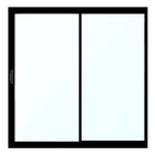 Janela De Alumínio Preto Vitro De Correr 2 Folhas Sem Grade C