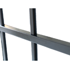 Janela De Alumínio Preto Vitro De Correr 4 Folhas Com Grade C