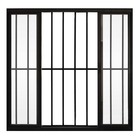 Janela De Alumínio Preto Vitro De Correr 4 Folhas Com Grade H