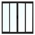 Janela De Alumínio Preto Vitro De Correr 4 Folhas Sem Grade C