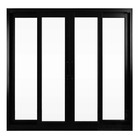 Janela De Alumínio Preto Vitro De Correr 4 Folhas Suprema Sem