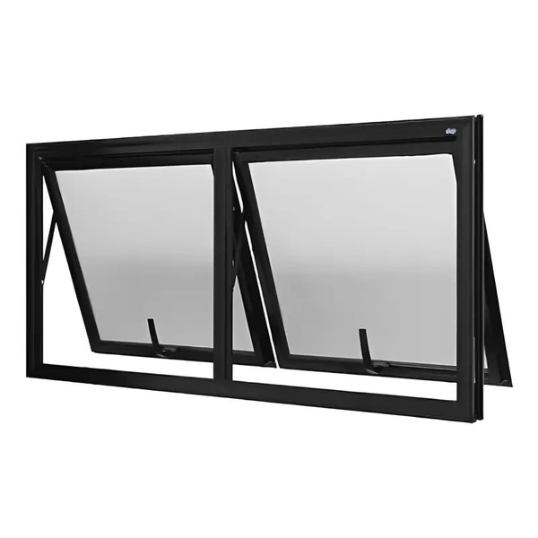 Janela De Alumínio Preto Vitro Máximo Ar 2 Módulos Suprema Cm