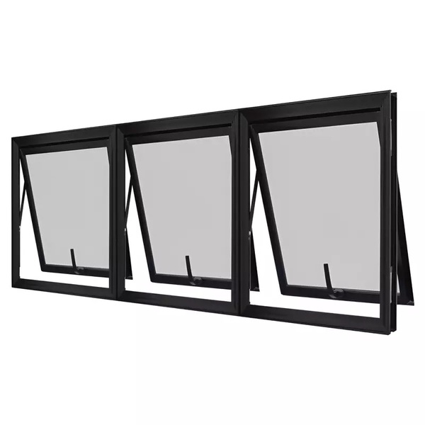 Janela De Alumínio Preto Vitro Máximo Ar 3 Módulos Suprema Cm
