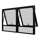 Janela De Alumínio Preto Vitro Máximo Ar Com Bandeira Suprema