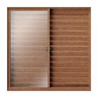 Janela De Alumínio Veneziana 03 Folhas Amadeirado Classic - 1