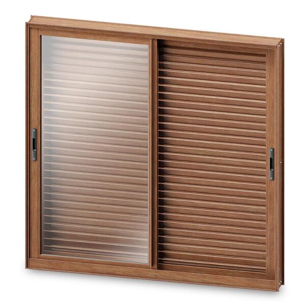 Janela De Alumínio Veneziana 03 Folhas Amadeirado Piacere - 1