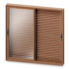 Janela De Alumínio Veneziana 03 Folhas Amadeirado Piacere - 1