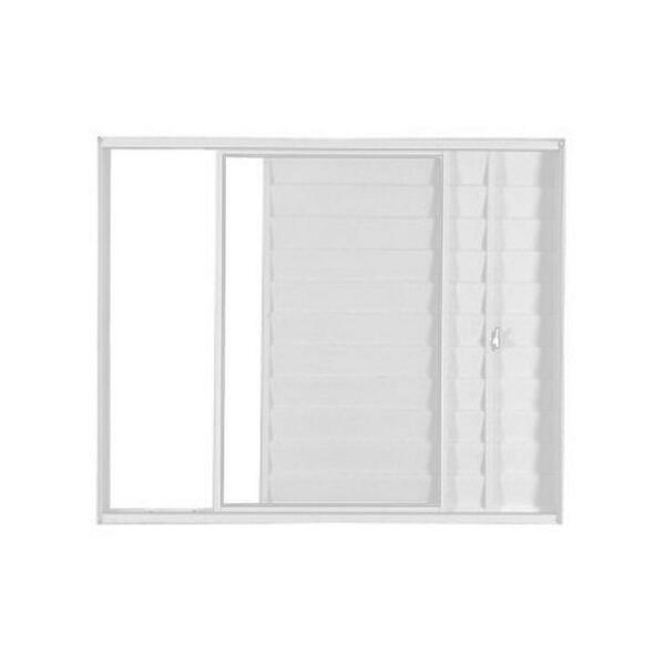 Janela De Alumínio Veneziana 03 Folhas Branca - 100x120