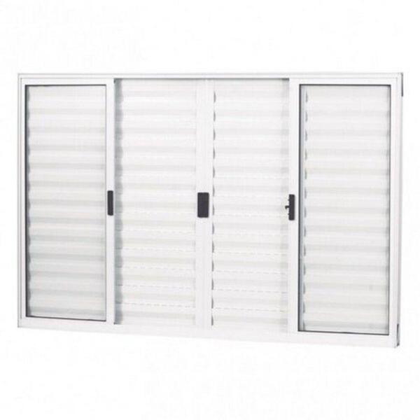 Janela De Alumínio Veneziana 06 Folhas Branca - 1,00x1,50m