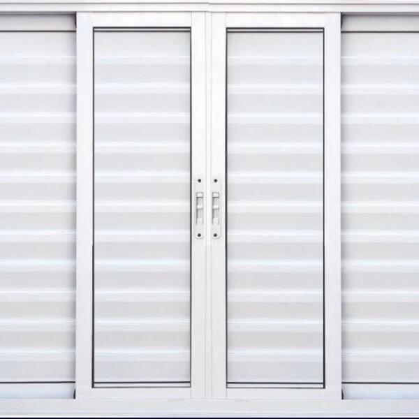 Janela De Alumínio Veneziana 06 Folhas Branca Maxx - 120x120