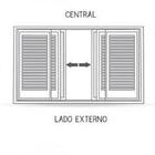 Janela De Alumínio Veneziana 06 Folhas Preto Maxx - 100x180