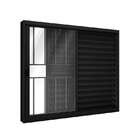 Janela De Alumínio Veneziana 100 X 100 X 10 Cm Preto 3 Folhas