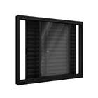 Janela De Alumínio Veneziana 100 X 100 X 10 Cm Preto 3 Folhas