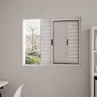 Janela De Alumínio Veneziana 100x100cm 3 Folhas Com Vidro Lis