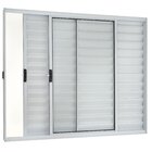 Janela De Alumínio Veneziana 100x100cm 3 Folhas Direita Ecosu