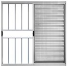 Janela De Alumínio Veneziana 100x100cm 3 Folhas Grade Hale Es