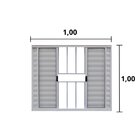 Janela De Alumínio Veneziana 100x100cm 6 Folhas Grade Hale Es