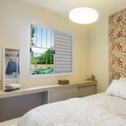 Janela De Alumínio Veneziana 100x120cm 3 Folhas Grade Hale Es