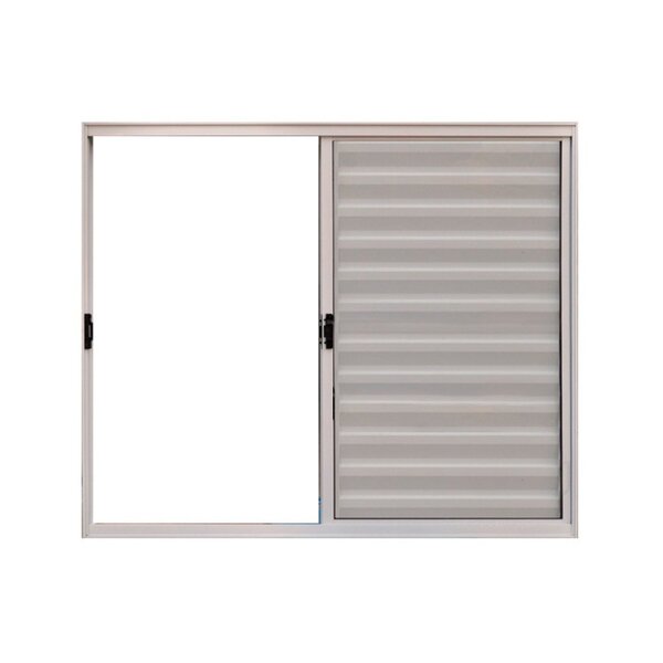 Janela De Alumínio Veneziana 100x120cm 3 Folhas Hale Esquadri