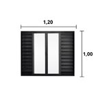 Janela De Alumínio Veneziana 100x120cm 6 Folhas Hale Esquadri