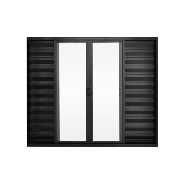 Janela De Alumínio Veneziana 100x120cm 6 Folhas Hale Esquadri