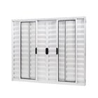 Janela De Alumínio Veneziana 100x120cm 6 Folhas Vidro Liso Sl