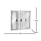 Janela De Alumínio Veneziana 100x120cm Com Grade 6 Folhas Cen