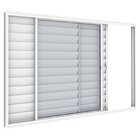 Janela De Alumínio Veneziana 100x150cm 3 Folhas Branco