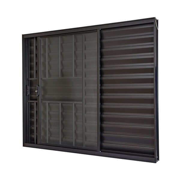Janela De Alumínio Veneziana 100x150cm 3 Folhas Com Grade E C