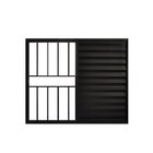 Janela De Alumínio Veneziana 100x150cm 3 Folhas Grade Hale Es