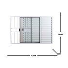 Janela De Alumínio Veneziana 100x150cm Com Grade 3 Folhas Dir