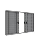 Janela De Alumínio Veneziana 100x200cm 6 Folhas - Cor: Cinza