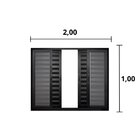 Janela De Alumínio Veneziana 100x200cm 6 Folhas Suprema Hale