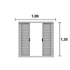Janela De Alumínio Veneziana 120x100cm 6 Folhas Hale Esquadri