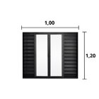 Janela De Alumínio Veneziana 120x100cm 6 Folhas Hale Esquadri