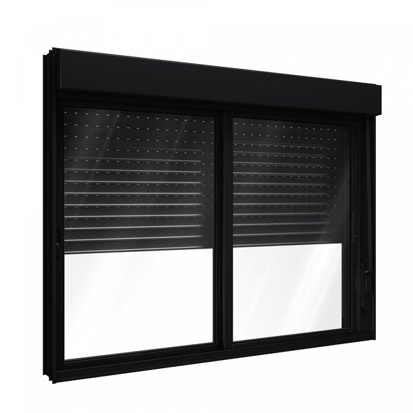 Janela De Alumínio Veneziana 120x120cm Com Persiana Black Out